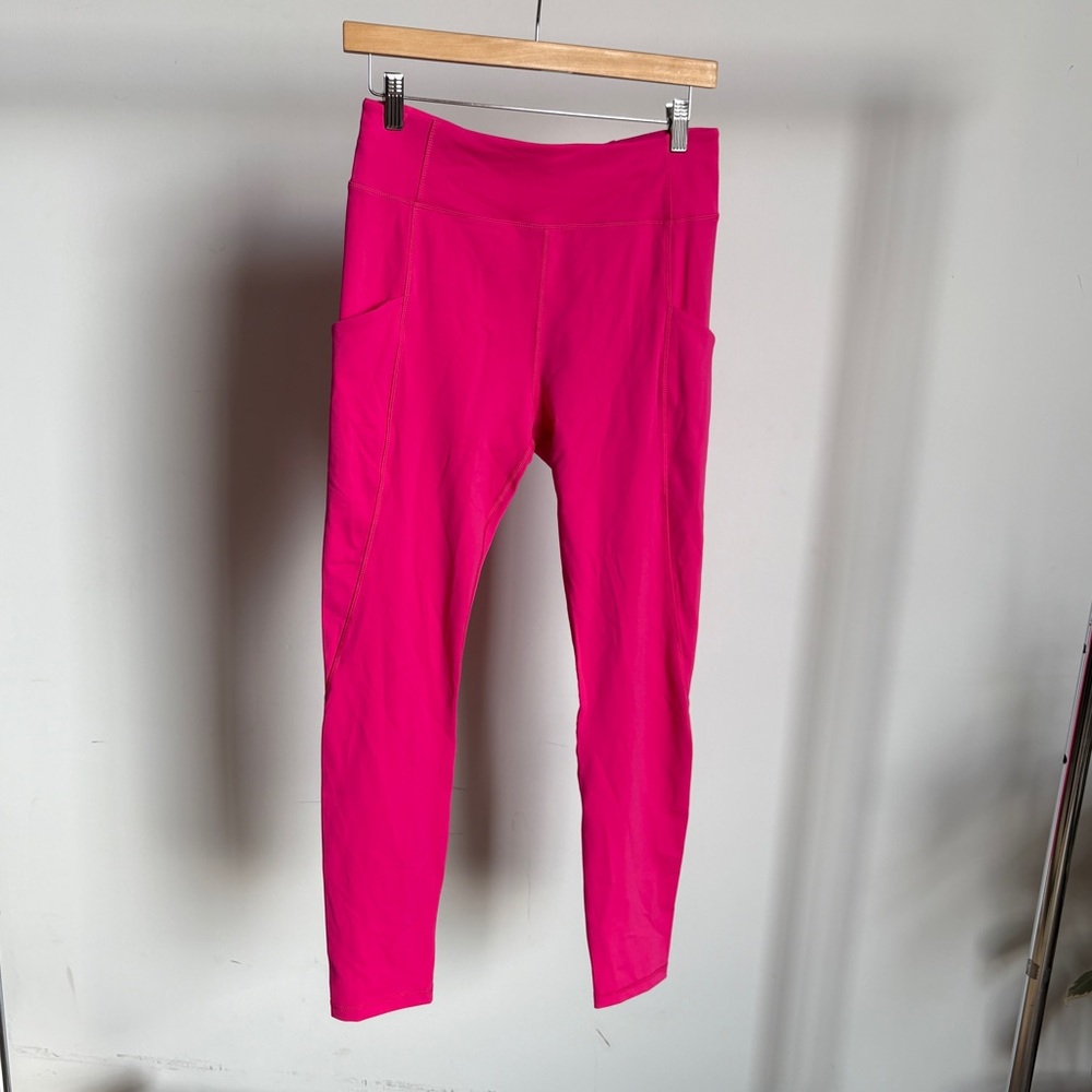 NWT Pink Monrow Leggings with Side Pockets Sz Large